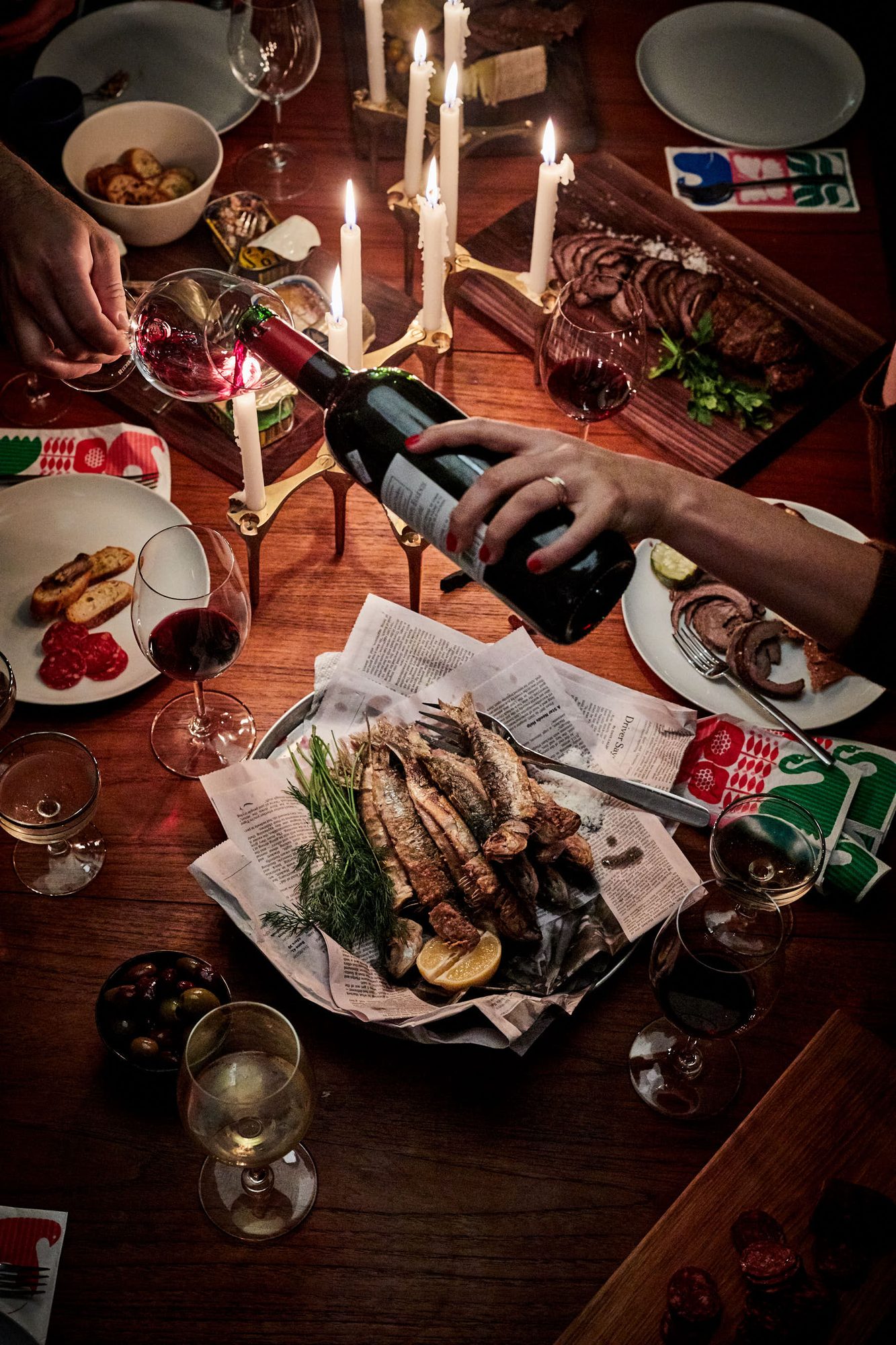 A table set at Hunt & Alpine